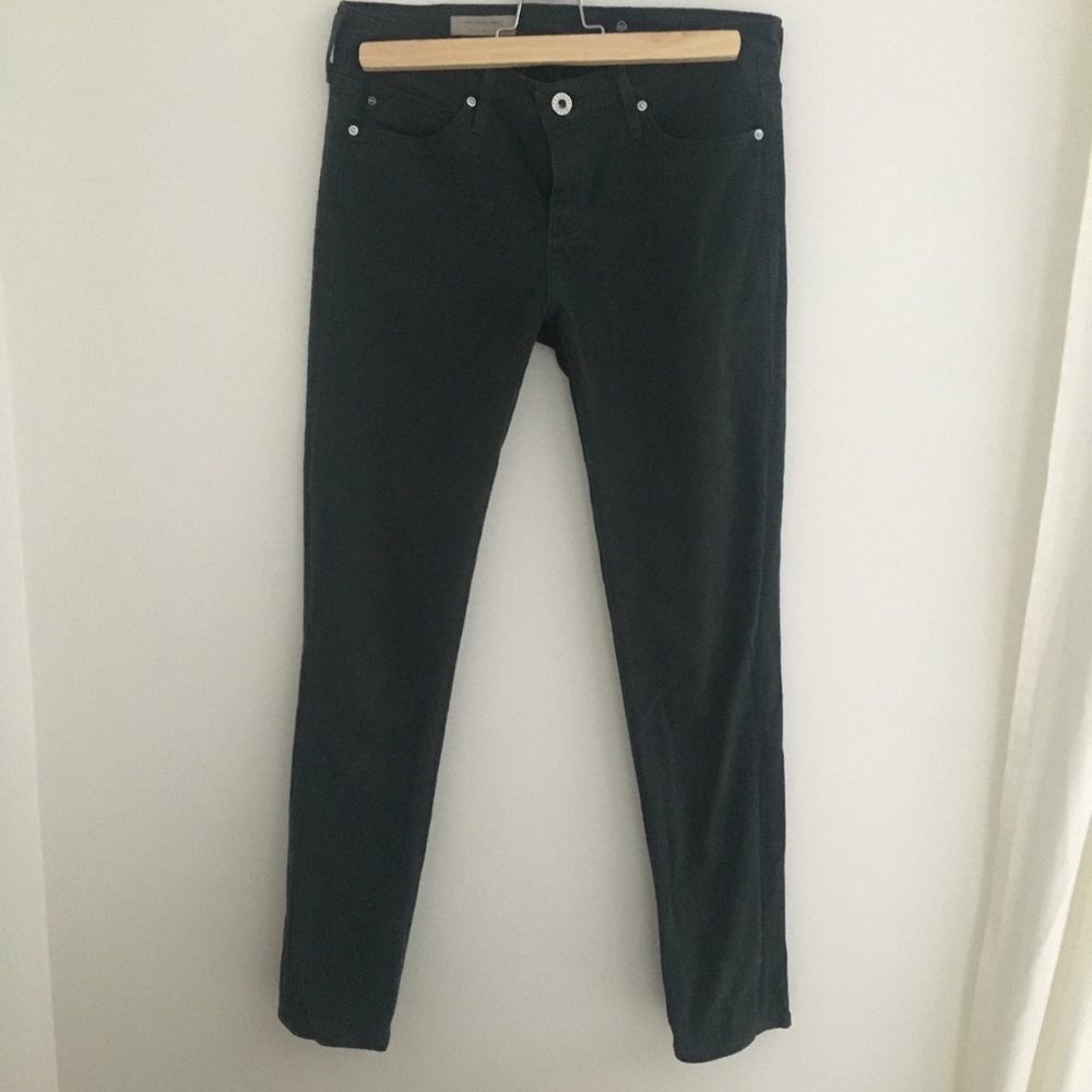 Green coated AG ankle jeans 25